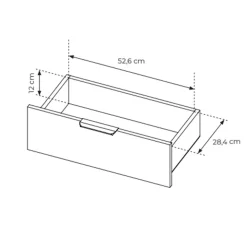 Madia 154x83h cm con led 2 ante 3 cassetti soggiorno noce Bois