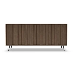 Madia 183x83h cm con led 4 ante soggiorno noce Bois