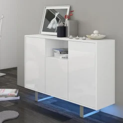 Madia 120x90h cm moderna bianco opaco e lucido Kelli Gihome®