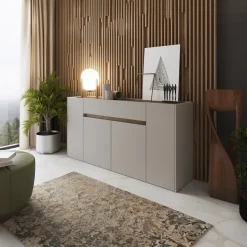Madia 170x85h cm moderna design tortora noce Gib