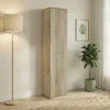 Mobile appendiabiti ingresso multiuso 55x176h cm 1 anta battente rovere Time P