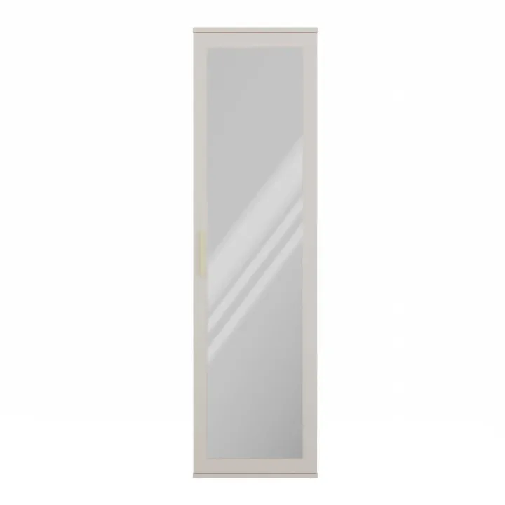 Mobile armadio multiuso ingresso 50x180h cm appendiabiti con specchio beige cashmere Effort