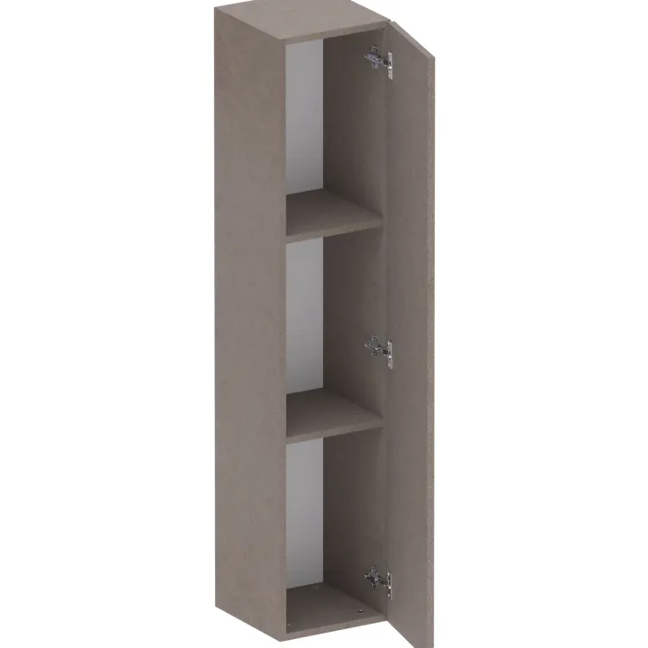 Mobile ingresso consolle 98x196h cm pannello cannettato rovere scuro marrone bronzo Sunset Decor 1002