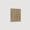 Mobile ingresso sospeso consolle 207x240h cm pannello cannettato ossido rovere chiaro Sunset Decor 1006