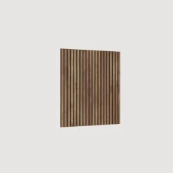 Mobile ingresso sospeso consolle 138x240h cm pannello cannettato grigio scuro rovere scuro Sunset Decor 1009