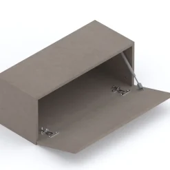 Mobile ingresso sospeso consolle 132x240h cm pannello cannettato marrone rovere chiaro Sunset Decor 1020