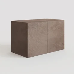 Mobile ingresso sospeso consolle 132x240h cm pannello cannettato marrone rovere chiaro Sunset Decor 1020