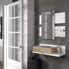 Mobile ingresso sospeso 75x140h cm con specchio bianco rovere Amy Gihome®