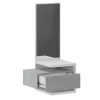 Mobile ingresso sospeso 43x90h cm bianco frassinato e cemento Cliff