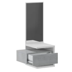 Mobile ingresso sospeso 43x90h cm bianco frassinato e cemento Cliff
