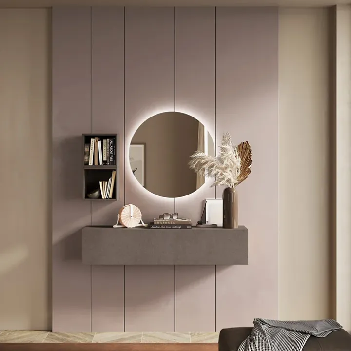 Mobile ingresso sospeso 138x140h cm 1 anta 2 cubotti marrone bronzo Sunset 57