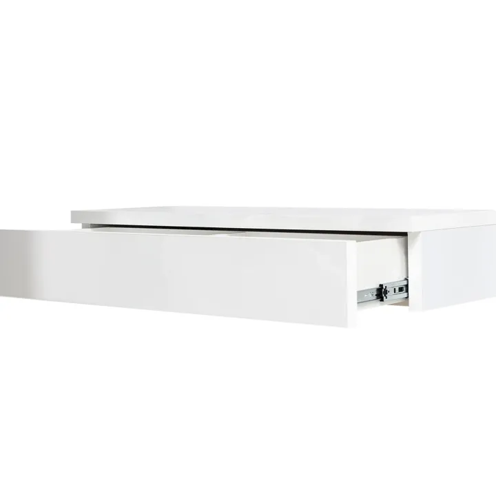 Mobile ingresso sospeso 100x20h cm con cassetto bianco Magnolia