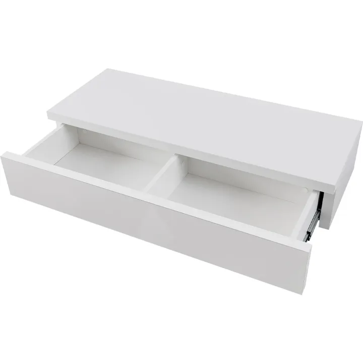 Mobile ingresso sospeso 100x20h cm con cassetto bianco Magnolia