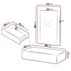 Mobile ingresso sospeso 80x97h h cm 1 cassetto con specchio noce cannettato Gabiot