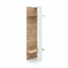 Mobile ingresso 56x183h cm appendiabiti con mensole rovere bianco Catania