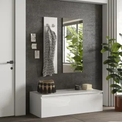 Mobile ingresso 138x165h cm bianco lucido Sunset 109