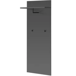Mobile ingresso 90x203h cm con appendiabiti rovere rustico antracite stampa a righe California 1 Gihome®