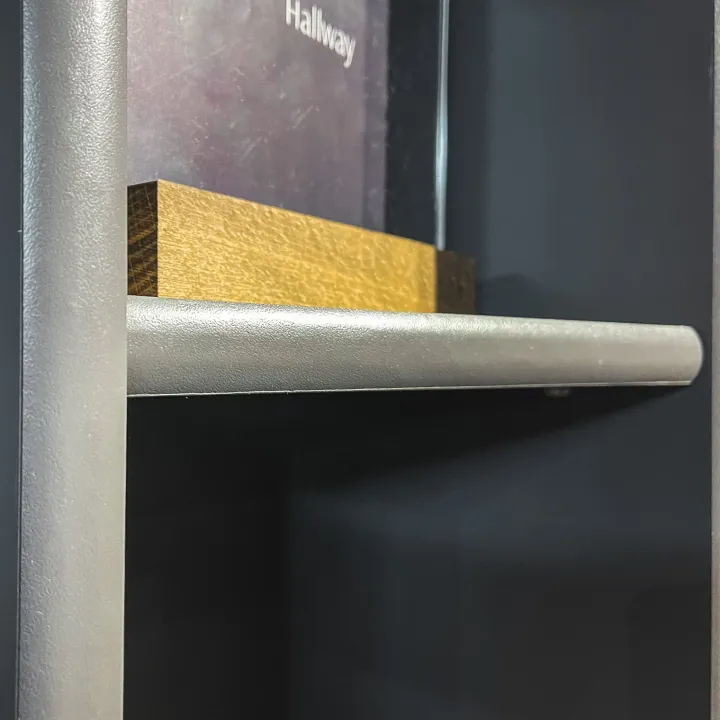 Mobile ingresso 90x203h cm con appendiabiti rovere rustico antracite stampa a righe California 1 Gihome®