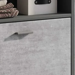 Mobile ingresso 92x94h cm con scarpiera grafite cemento Mars
