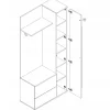 Mobile ingresso 90x195h cm con specchio bianco opaco Rak Gihome®