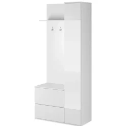 Mobile ingresso 90x195h cm con specchio bianco opaco Rak Gihome®