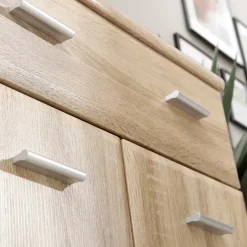 Mobile ingresso 120x203h cm con specchio e appendiabiti rovere sonoma California 2 Gihome®