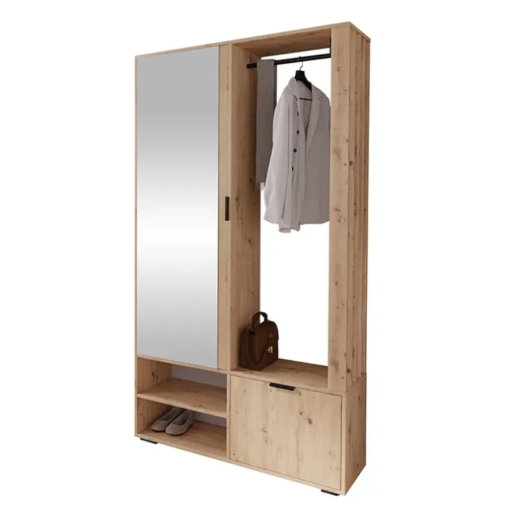 Mobile ingresso 100x190h cm con specchio rovere Umea
