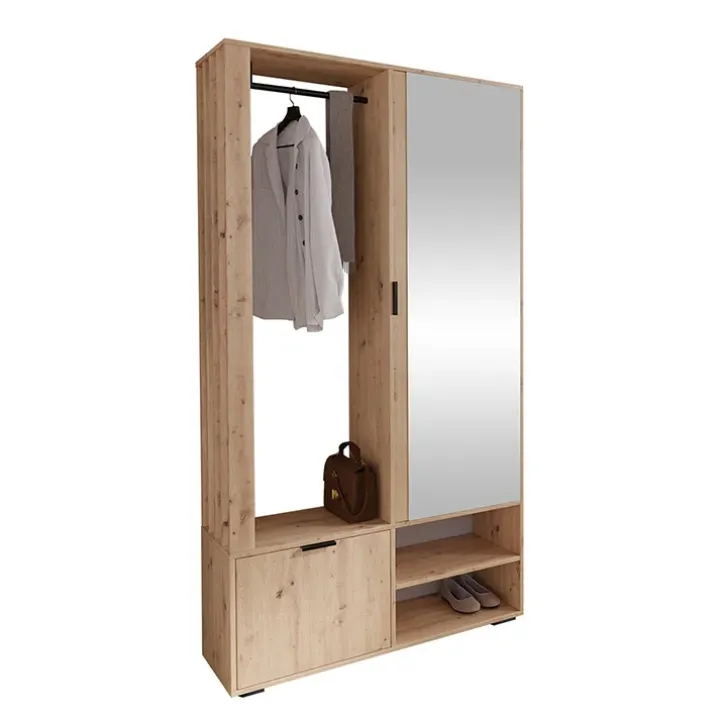 Mobile ingresso 100x190h cm con specchio rovere Umea