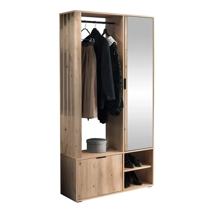 Mobile ingresso 100x190h cm con specchio rovere Umea