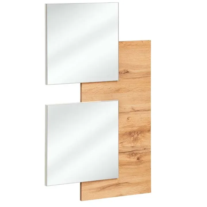 Mobile ingresso 100x170h cm con specchio rovere bianco Dante 1 Gihome®