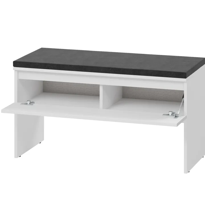 Mobile ingresso 200x230h cm con specchio appendiabiti bianco Accent