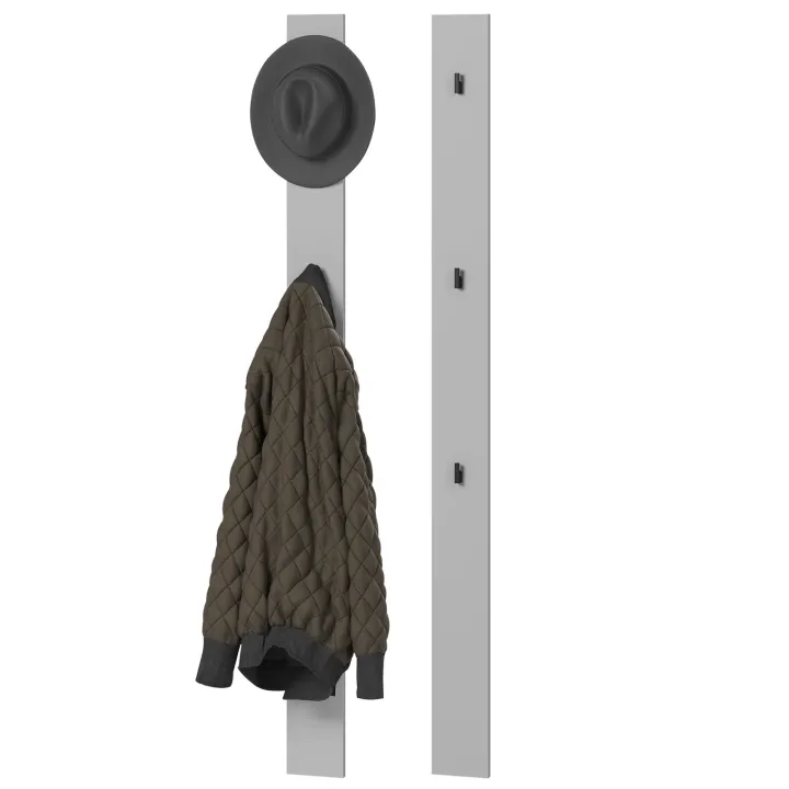 Mobile ingresso 200x230h cm con specchio appendiabiti grigio Accent