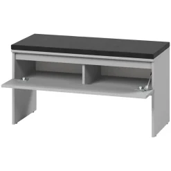 Mobile ingresso 200x230h cm con specchio appendiabiti grigio Accent
