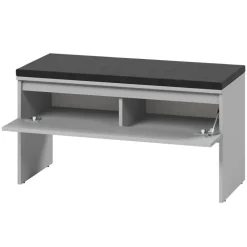 Mobile ingresso 300x200h cm con specchio appendiabiti armadio grigio Accent