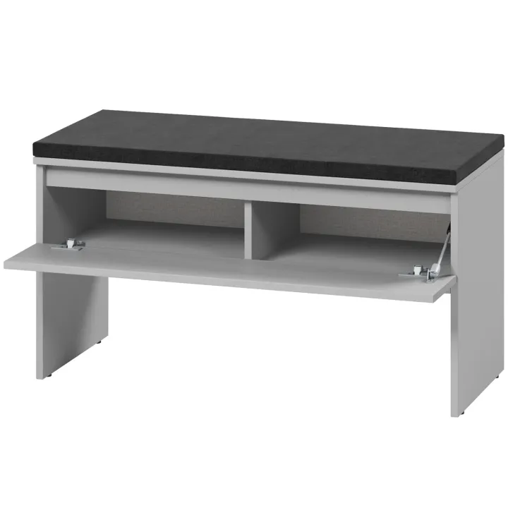 Mobile ingresso 300x200h cm con specchio appendiabiti armadio grigio Accent