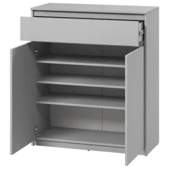 Mobile ingresso 300x200h cm con specchio appendiabiti armadio grigio Accent