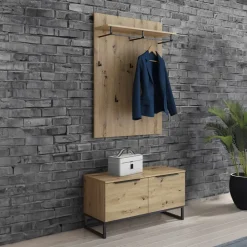 Mobile ingresso 98x200h cm design moderno rovere Rustic