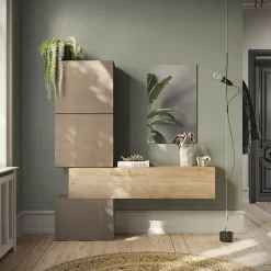 Mobile ingresso 150x170h cm marrone rovere chiaro Sunset 102