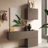 Mobile ingresso 138x170h cm moderno marrone bronzo Sunset 58