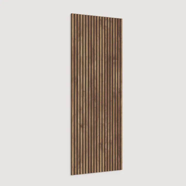 Mobile ingresso 222x220h cm pannello cannettato beige cashmere rovere scuro Sunset Decor 1014