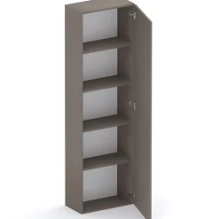 Mobile ingresso 193x220h cm pannello cannettato marrone bronzo rovere chiaro Sunset Decor 1015