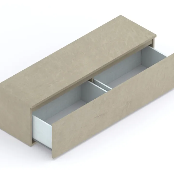 Mobile ingresso 222x220h cm pannello cannettato tortora rovere chiaro Sunset Decor 1016