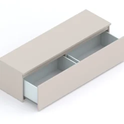 Mobile ingresso 207x180h cm pannello cannettato beige cashmere rovere chiaro Sunset Decor 1018