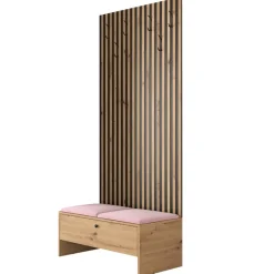 Mobile ingresso 85x206h cm rovere rustico rosa Welly 2