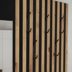 Mobile ingresso 172x205h cm rovere rustico giallo Welly 3