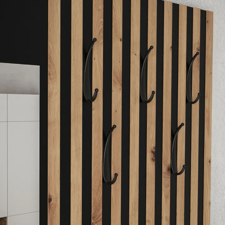 Mobile ingresso 172x205h cm rovere rustico giallo Welly 3
