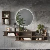 Mobile ingresso 210x140h cm vani a vista rovere scuro Sunset 60