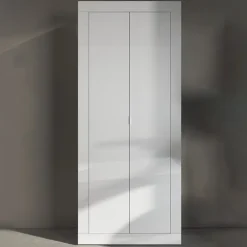 Mobile multiuso ingresso appendiabiti 78x187h cm moderno bianco lucido Eternity