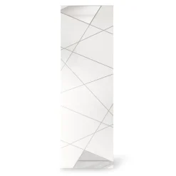 Mobile multiuso ingresso 60x185h cm appendiabiti bianco lucido specchio Olimpo
