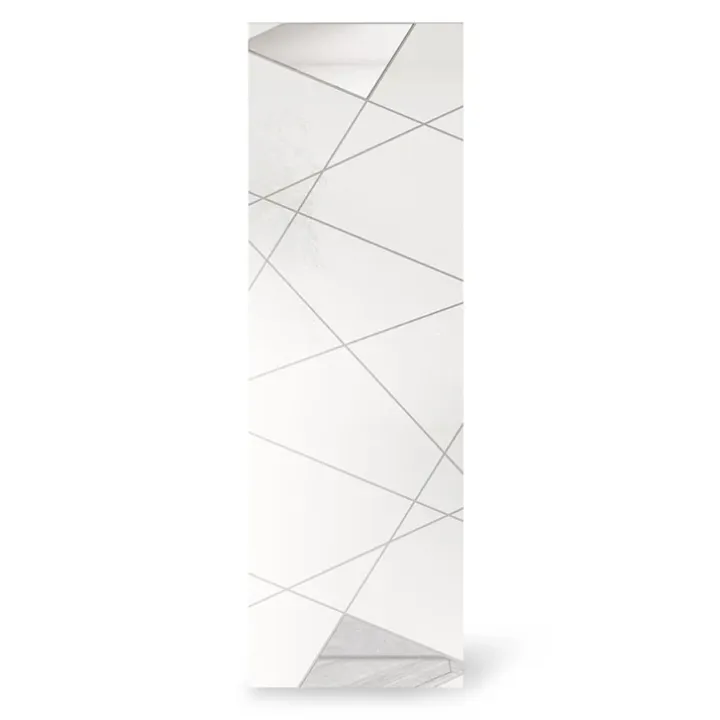 Mobile multiuso ingresso 60x185h cm appendiabiti bianco lucido specchio Olimpo